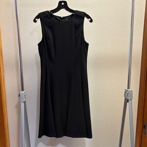 White House Black Market Black Sleeveless A-Line Dress
